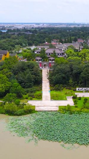 扬州地标景区唐城遗址唐代经幢航拍江苏旅游103秒视频