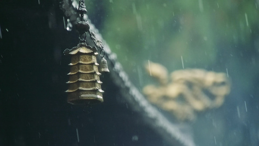 5分钟雨景慢动作4k视频