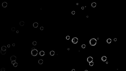 4K气泡漂浮动画元素带透明度视频