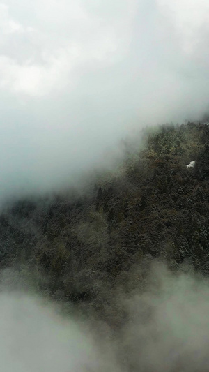 航拍云雾山林穿云素材波密风光72秒视频