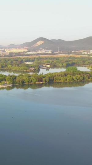 航拍5A景区云龙湖全景视频风景名胜62秒视频