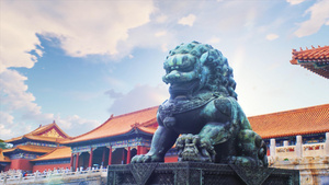 北京故宫铜狮视频15秒视频