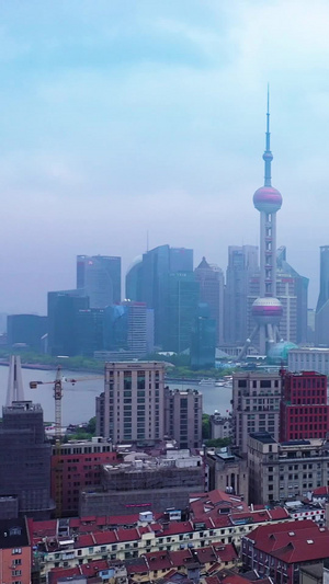 航拍上海全景万国建筑124秒视频