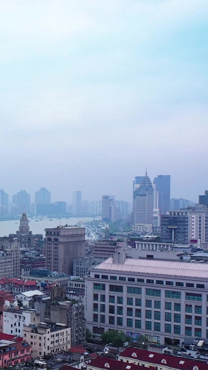 航拍上海全景东方明珠124秒视频