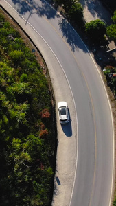 航拍蜿蜒的公路视频道路交通视频