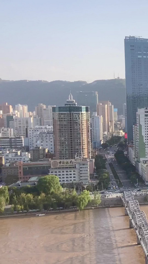甘肃省会兰州城市风光城市建筑53秒视频