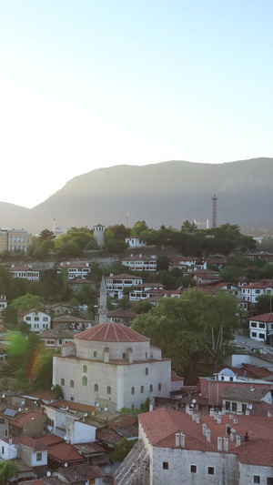 欧洲土耳其著名旅游城市番红花成老城日落延时视频旅游景点31秒视频