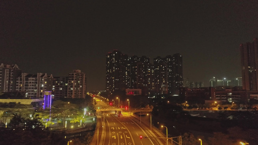 4K番禺亚运城夜景视频