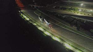 4K番禺亚运城马路街头车辆夜景52秒视频