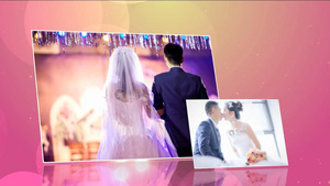 温馨静怡唯美婚礼图片相册会声会影X10模板59秒视频