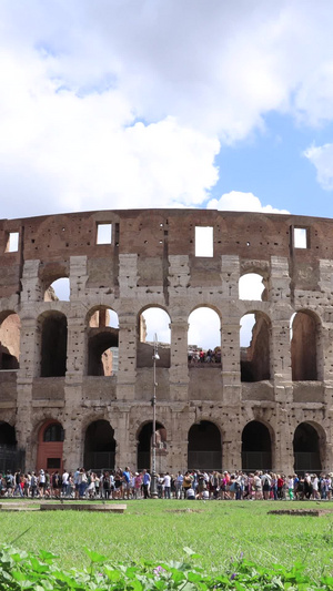 意大利首都罗马著名历史建筑罗马斗兽场延时视频历史文化25秒视频