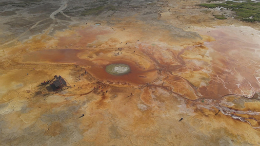 航拍青海网红旅游地恶魔之眼视频