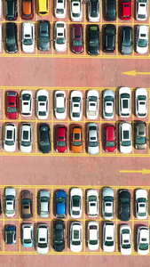 停车场的车辆停车场全貌视频