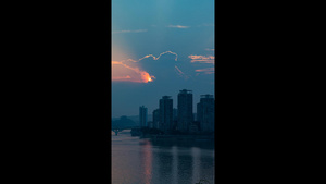 6K竖屏重庆合川日转夜16秒视频
