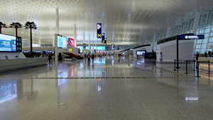 国内机场出发大厅4K视频素材37秒视频