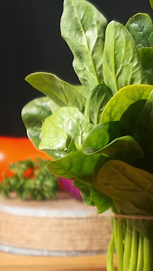 绿色小菠菜新鲜蔬菜28秒视频