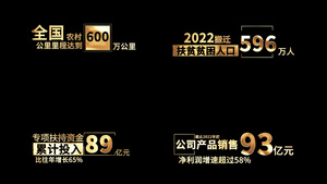 大气金属数据字幕条AE模板40秒视频