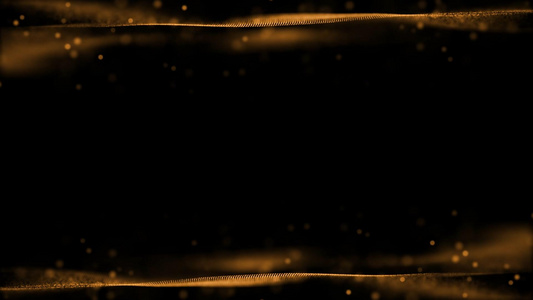 金色大气粒子带通道透明背景视频边框视频