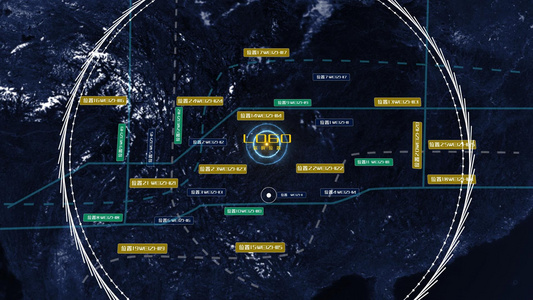 地图区位交通枢纽中心区域定位AE模板视频