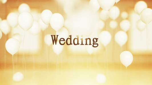 金色光斑浪漫婚礼视频AE模板视频