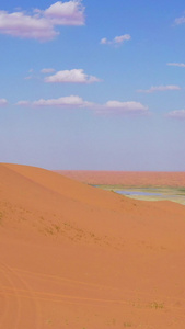 航拍沙漠空间宣传素材腾格里沙漠视频