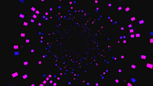 炫紫格子几何隧道推进背景视频299秒视频