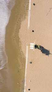 海岸线海滨海边浴场航拍海浪游客旅游大连金石滩国家旅游度假区开发区视频