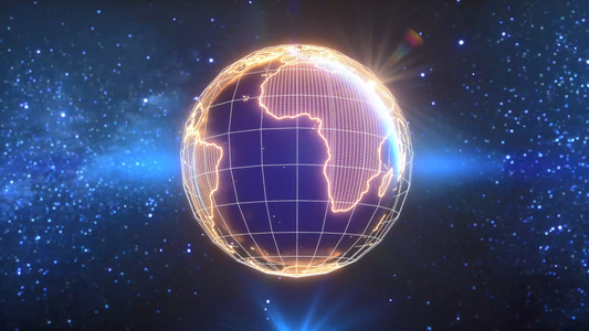 科技光感三维数字地球无缝循环动画背景视频视频