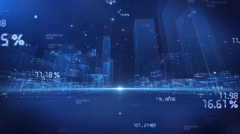 全息科技城市推进AE模板-资灵