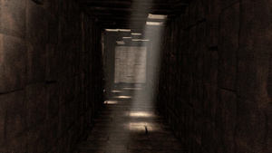 将古老的隧道移动的地下图画化13秒视频