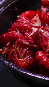 麻辣小龙虾实拍视频素材美食文化视频