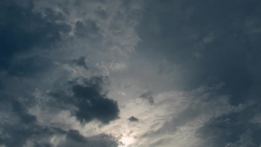 在气旋阴云以高速移动期间的云层时间流逝视频视频