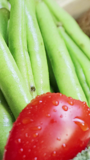 新鲜蔬菜食材实拍素材有机蔬菜67秒视频