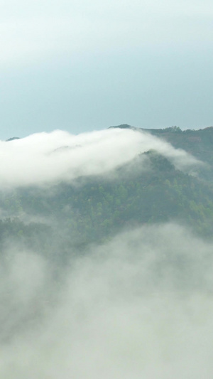 皖南山区清晨云雾升腾缭绕延时20秒视频