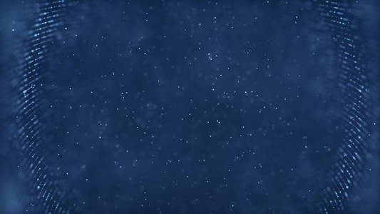 蓝色粒子光圈背景视频