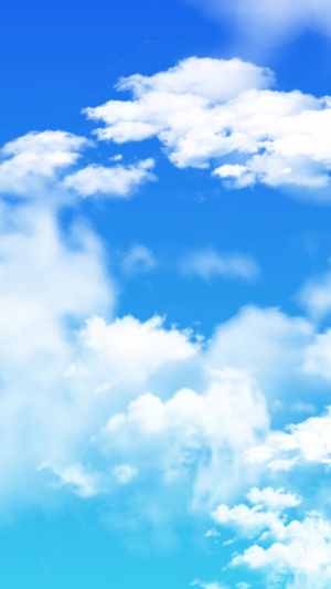 蓝天白云动画背景天空背景25秒视频