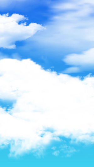蓝天白云动画背景天空白云25秒视频
