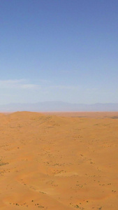 航拍腾格里沙漠内蒙古自治区视频