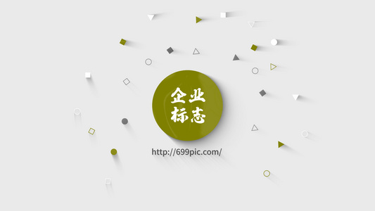 简洁二维logo展示片头视频