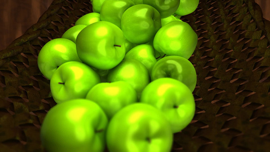 新鲜苹果水果农场市场美味健康桶子视频