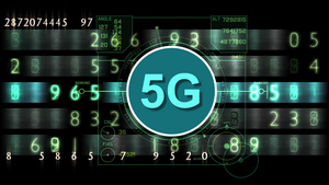 5g技术具有未来动力壳界面的动画15秒视频