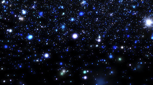 深邃星空蓝色粒子雨背景视频15秒视频