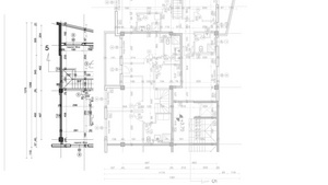 抽象建筑背景带有城市草图的蓝图房屋计划在背景中动画17秒视频