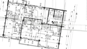 抽象建筑背景带有城市草图的蓝图21秒视频