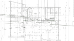 抽象建筑背景带有城市草图的蓝图房屋计划在背景中动画21秒视频