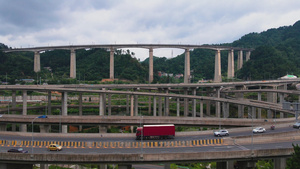4K航拍贵州全国规模最大的立交桥黔春立交桥视频素材37秒视频