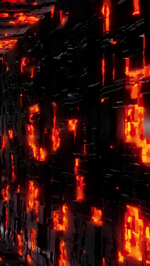 三维火焰隧道背景3D空间30秒视频
