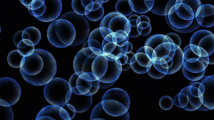 蓝色气泡背景动画无缝可循环4kUHD蓝色气泡的动态7秒视频