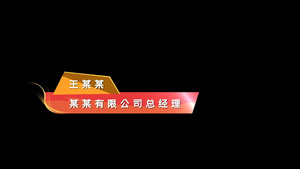 动态光效人物名称字幕条AE模板40秒视频