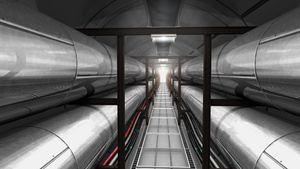 地下电缆和管道隧道12秒视频